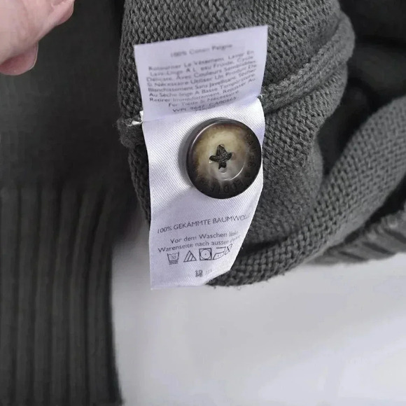 Eddie Bauer Knit Sweater Long  Sleeve Cotton Green Henley Size XXL - Picture 7 of 11